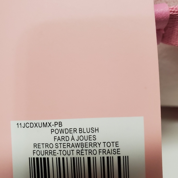 Juicy Couture Pink Powder Blush & Green Retro Strawberry Tote - Picture 7 of 7